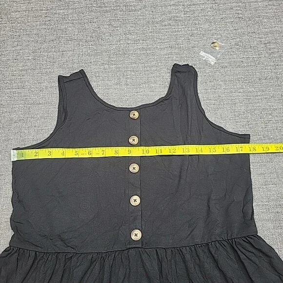 Womens Jersey Tiered Maxi Dress with Pockets Small Size Black - Picture 2 of 9